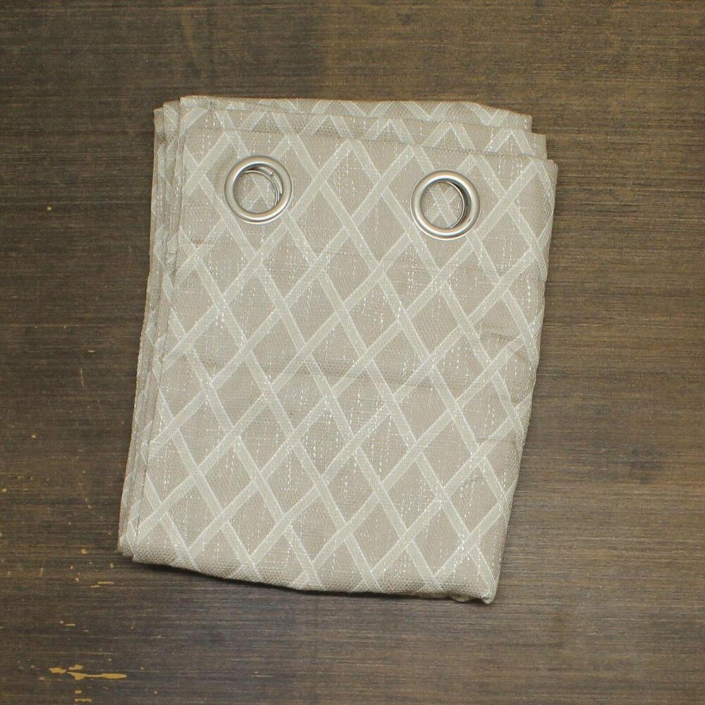 Linden Street Bayshore Print Grommet Curtain Panel Oxford Tan Brown 50" x 63"